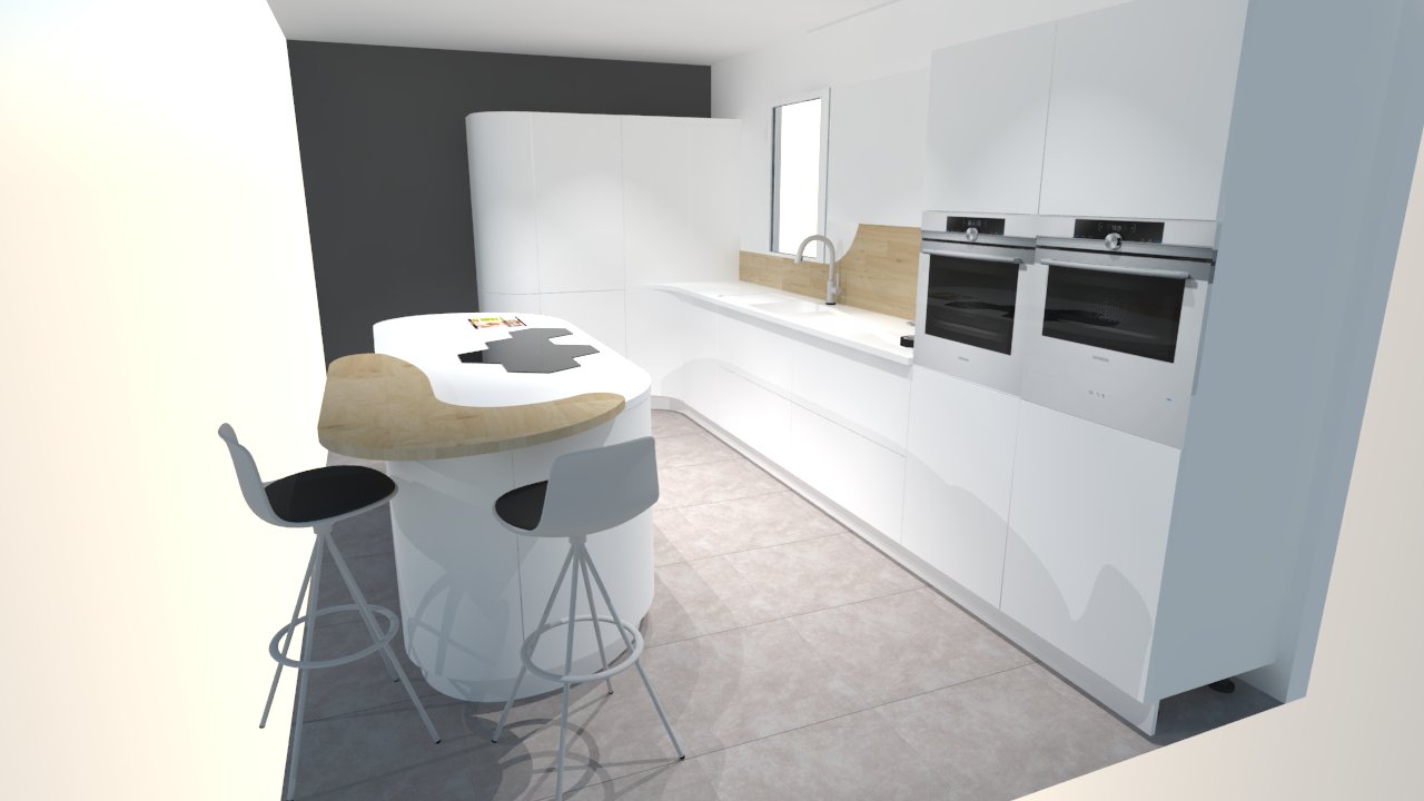 Une cuisine futuriste blanche à découvrir absolument
