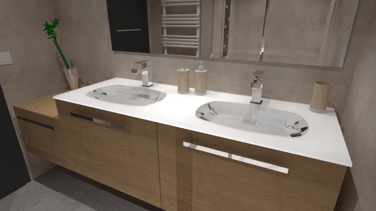 Double vasque salle de bain en verre – lombards