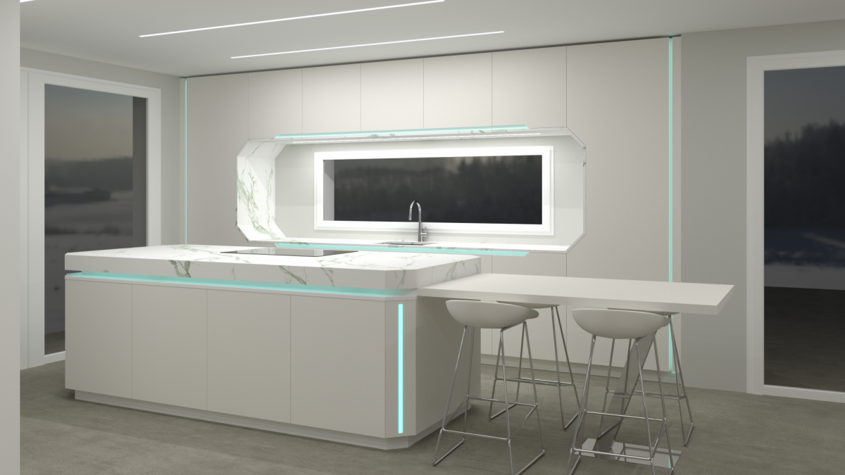 Cuisine blanche epuree design