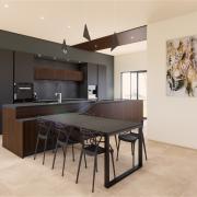 Cuisine Gris Anthracite Bois Et Cuivre Avec îlot Design