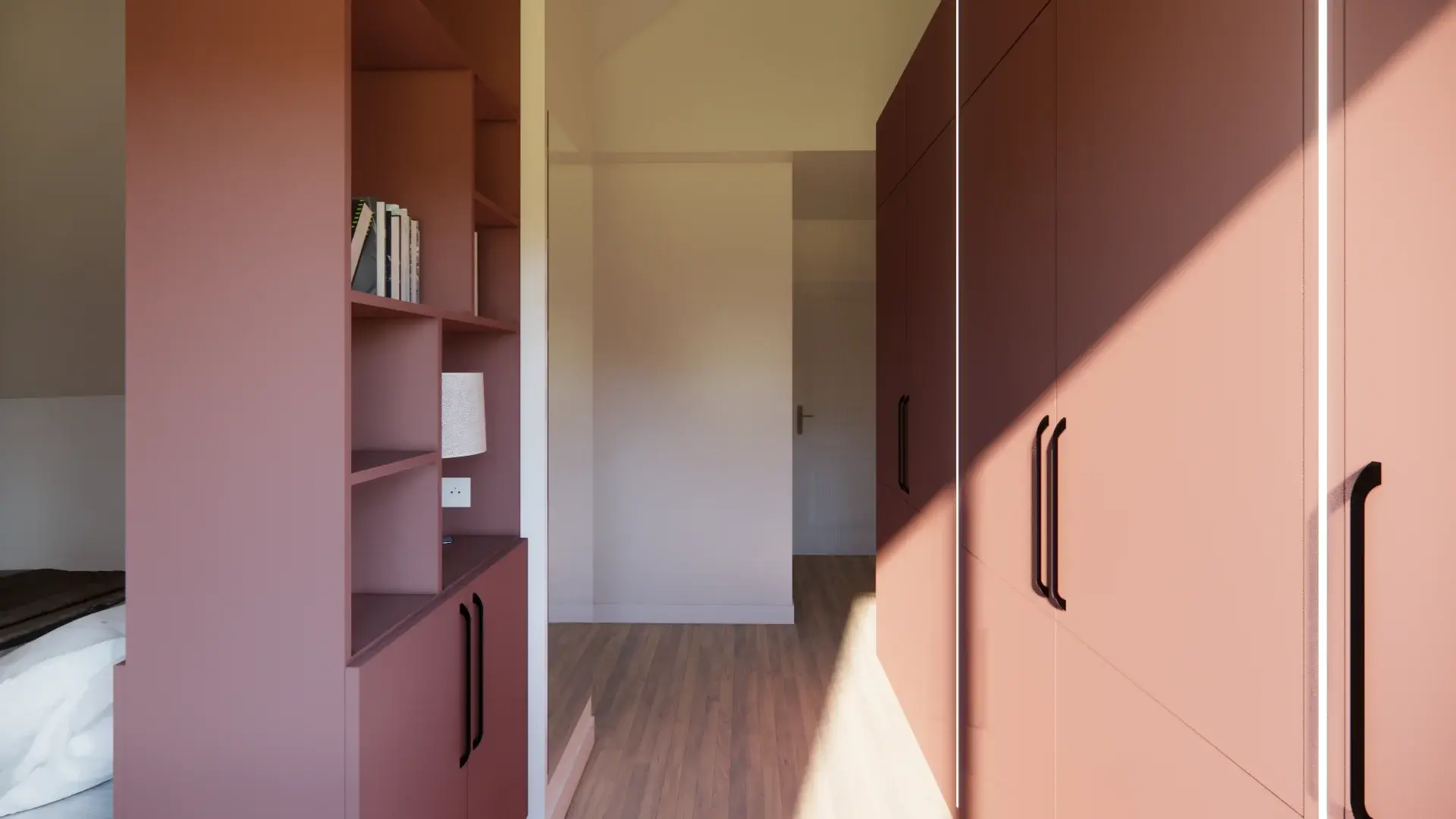 Dressing spacieux rouge